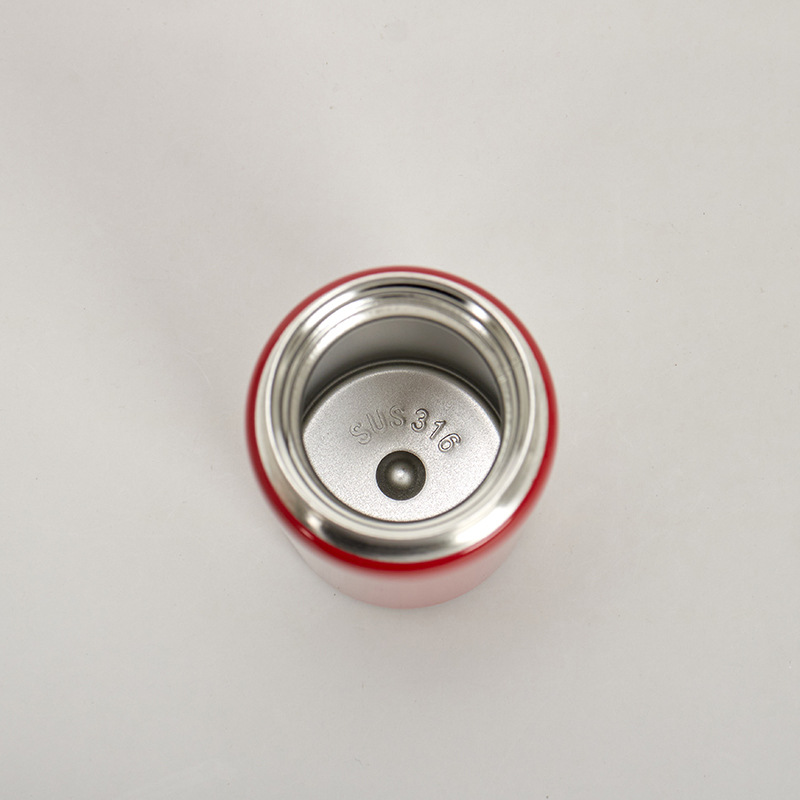 Nuevo INS estilo coreano 316 taza de vacío de doble capa mini red portátil de bolsillo rojo taza de agua de alto aspecto impreso LOGOTIPO