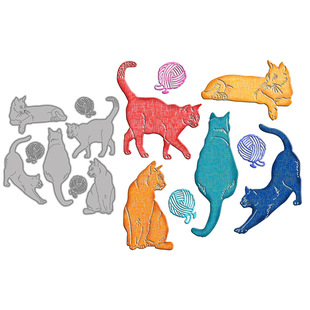 Cross-Border Exclusive Original Cutting Die for Journal Decoration with Animal and Cat Patterns, Handmade Paper Art Embossing Carbon Steel Die