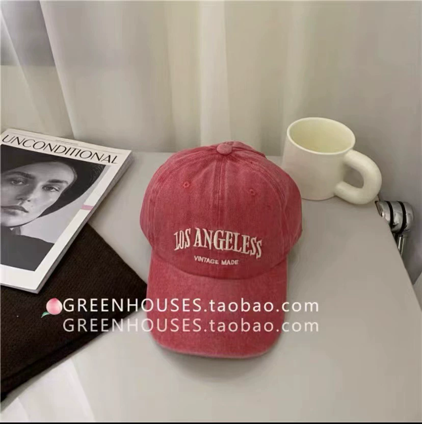  Universal Baseball Cap, Unisex Adjustable 56–58 cm, Water-Washed Style, 7.5 cm Brim
