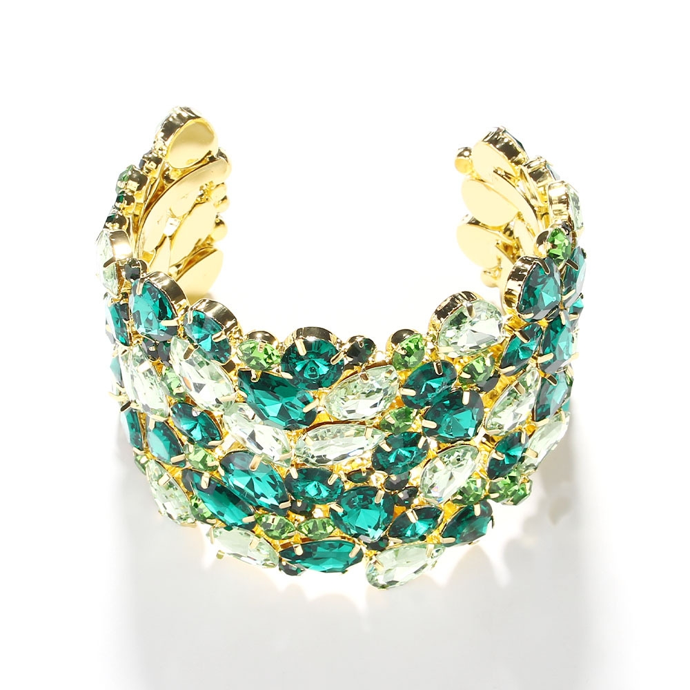 Venta caliente transfronteriza Super exagerada pulsera de alto grado en forma de gota color rhinestone pulsera etapa accesorios pulsera