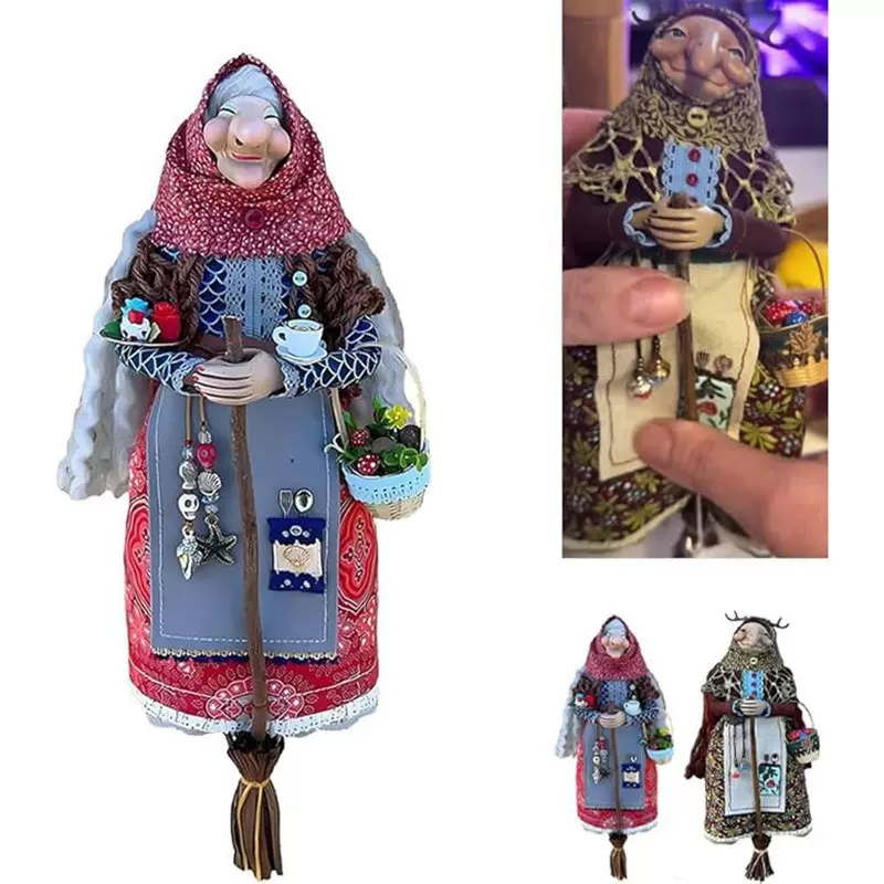 跨境新品 Kitchen Witch Dolls厨房女巫娃娃手工制作刺绣公仔现货