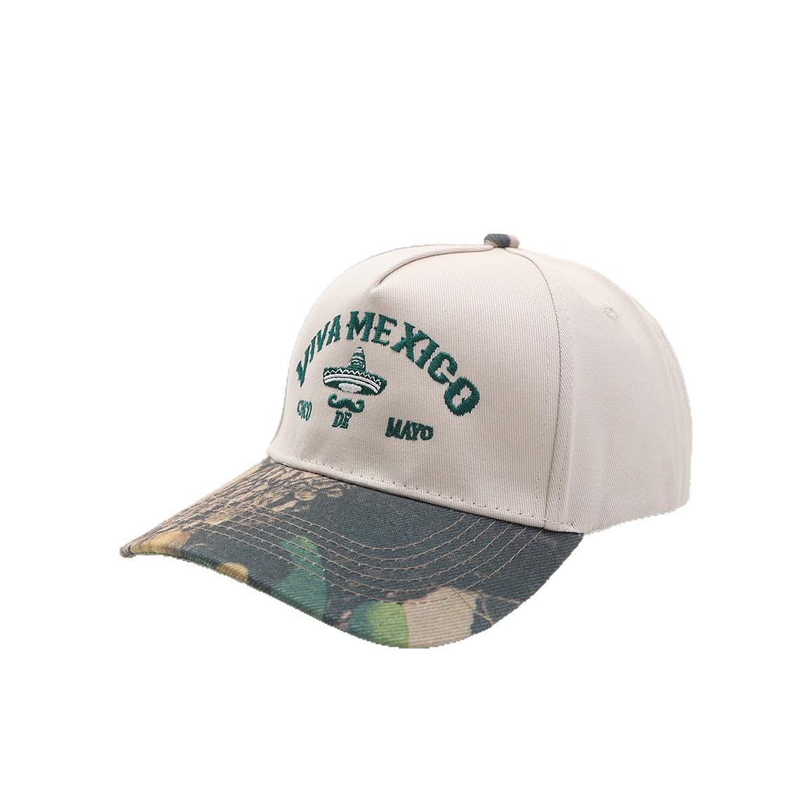 Sombreros para hombres y mujeres transfronterizos Europa América México bordado cinco piezas de sombrero de béisbol camioner gorra de lengua de goma