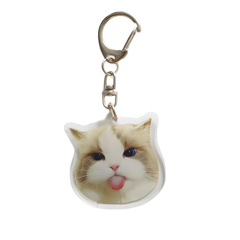 ラグドール猫周辺アクリルキーホルダーかわいい小さな猫アバターシリーズキーホルダーカップルペンダント装飾|undefined