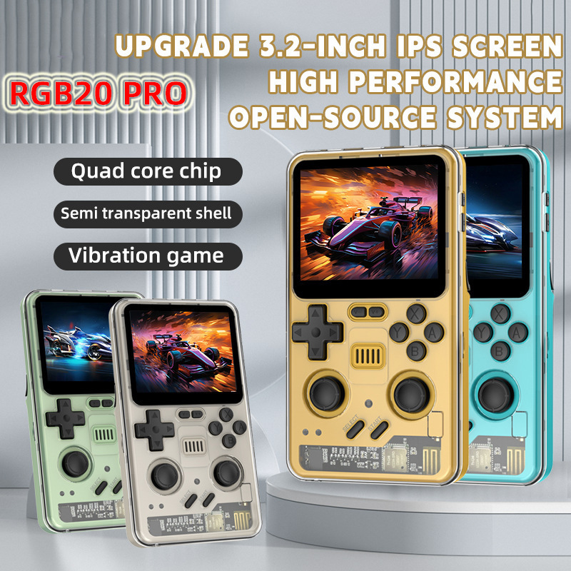 Cross-Border New Rgb20 Pro Open Source Handheld Dual System Retro Game Arcade Nostalgic Ips Handheld Game Console