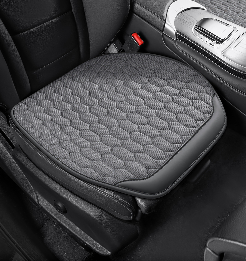 Cross-Border Best-Selling Car Seat Cushion, Universal for All Seasons, Pure Hemp Diamond Pattern Anti-Slip Seat Cushion Cover, Breathable and Wear-Resistant, All-Season Cushion