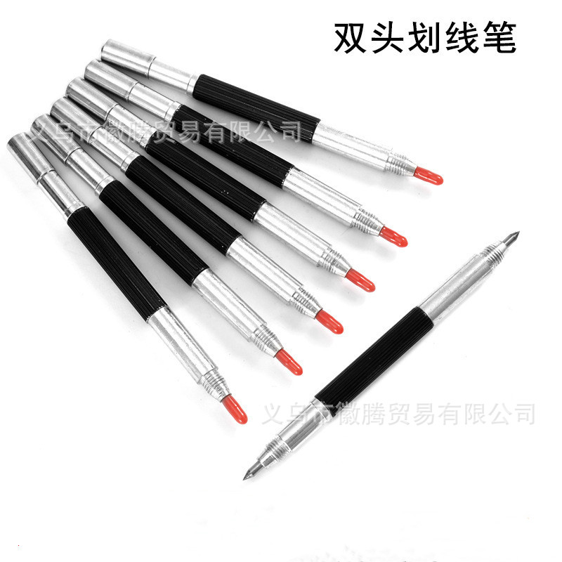 双头玻璃陶瓷划线笔 瓷砖木头铁皮雕刻笔刀 瓷砖记号笔金刚石刀头