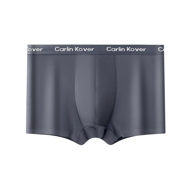 Boxer da uomo traspiranti, modello sottile e alla moda, in cotone ed elastan, con elastico in vita, tinta unita, intimo casual per tutte le stagioni._voghion.com