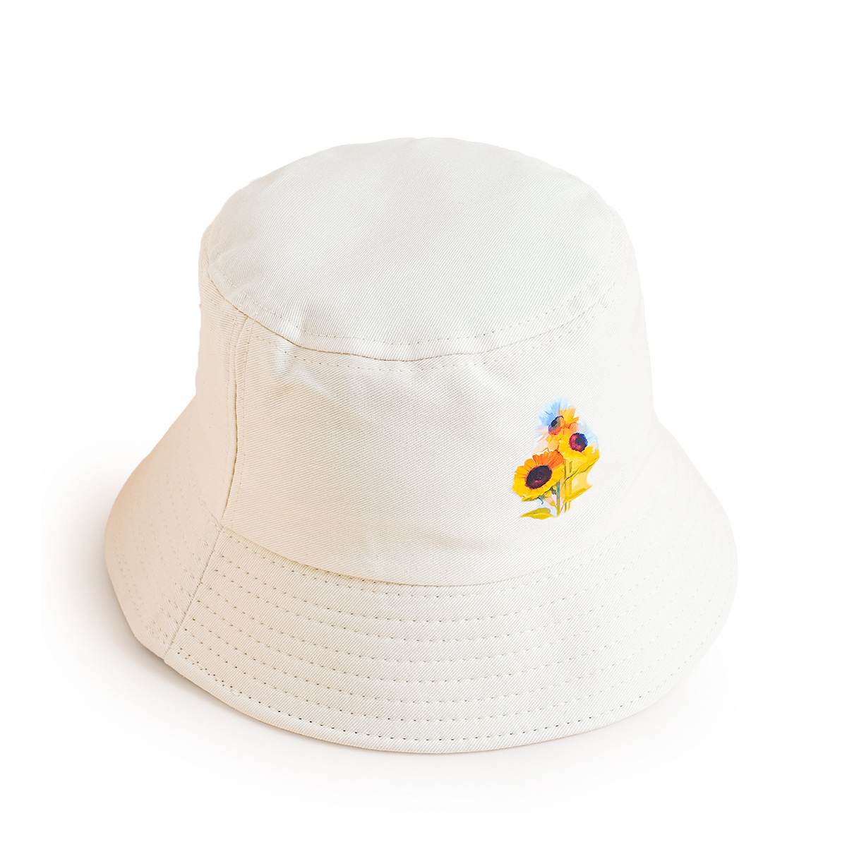 Flower Printed Wide-brimmed Casual Basin Hat Wholesale Nihaojewelry display picture 4