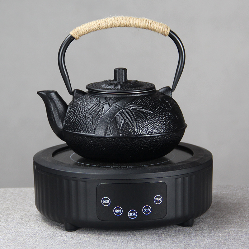 中式梅竹铸铁壶 煮水泡茶电陶炉煮茶器功夫茶具礼品套装厂家批发