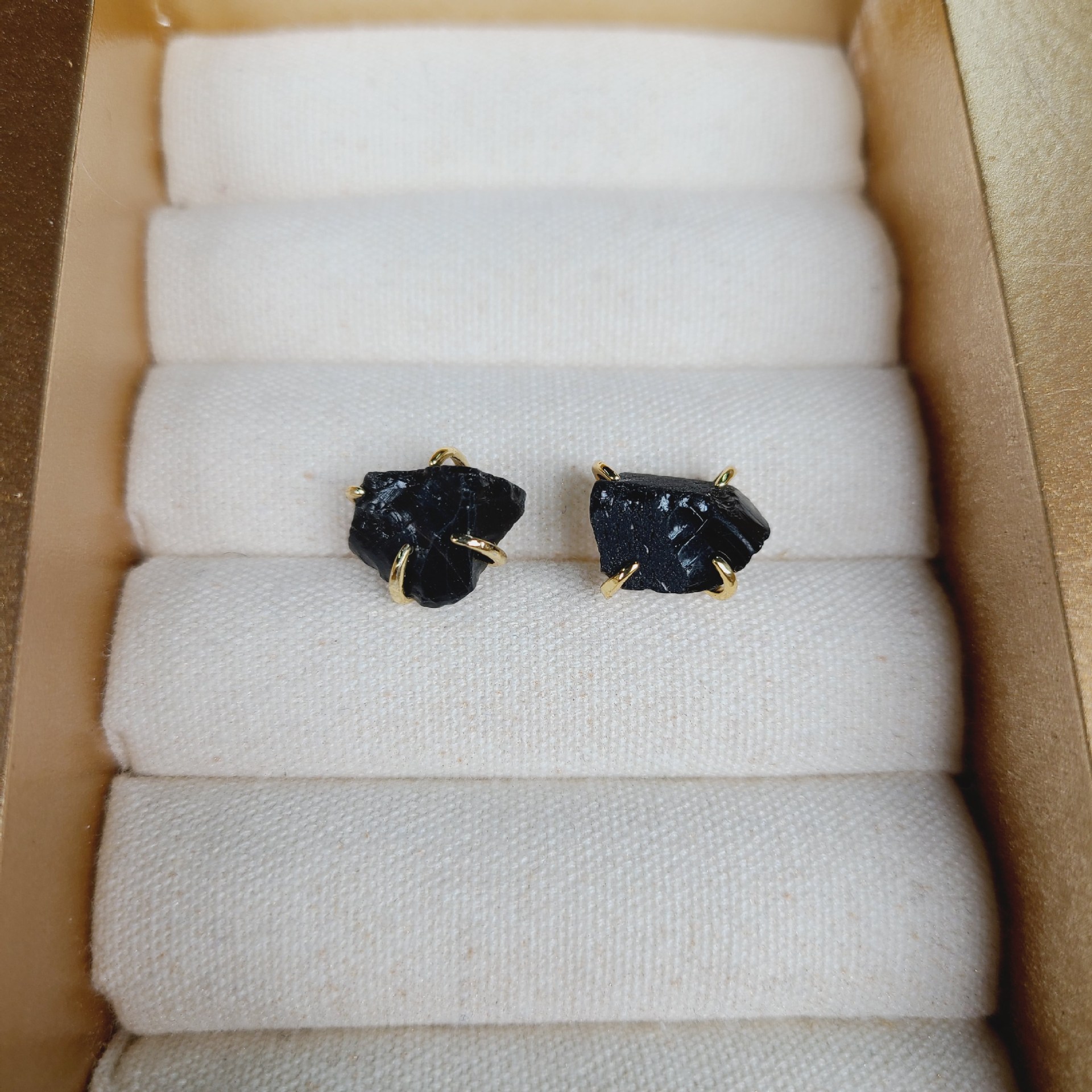 Simple Style Geometric Crystal Plating Ear Studs 1 Pair