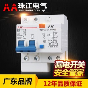 One-bead Bipolar 2p Leakage Protector Household Appliances Switch