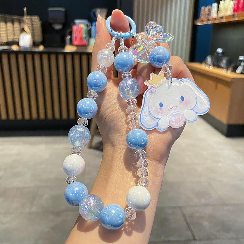 Colgante creativo lindos anillos de cadenas de caja de teléfono móvil accesorios de viento de niña insdiy cuentas de brazalete colgante de llaves