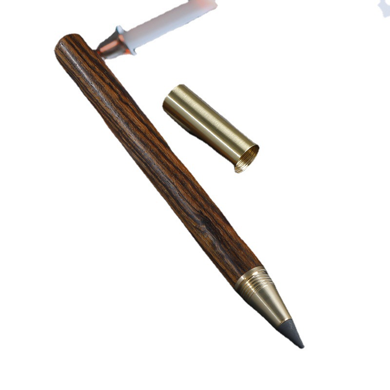 Lápiz eterno de madera que escribe el estudiante que afila borrable-La pintura sin lápiz no es fácil de romper y no puede terminar de escribir el logotipo imprimible del lápiz