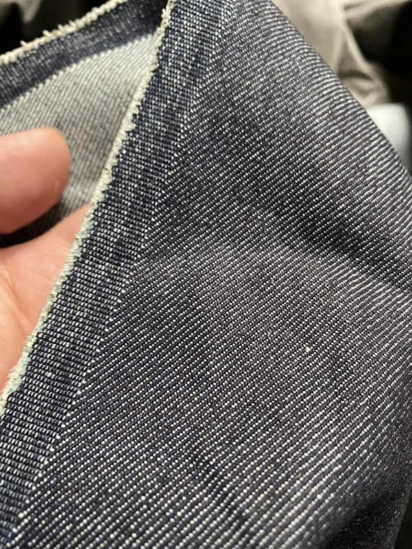Solid Color Denim Jacket Pants Dress Fabric Clothing 1 Piece = 1m