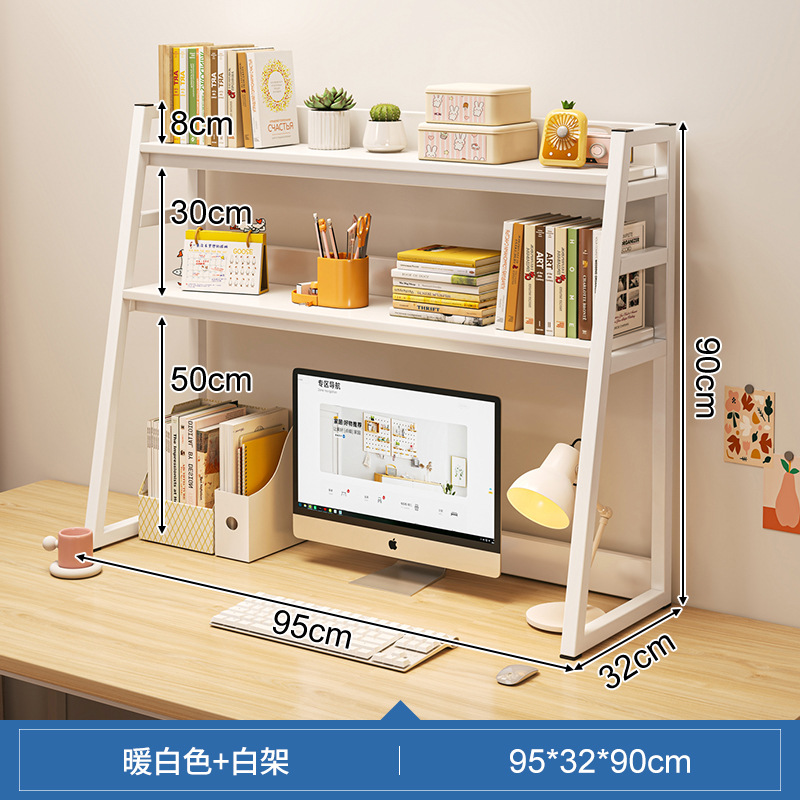 Estante de escritorio de oficina estante de escritorio estante de escritorio estante de almacenamiento de escritorio trapezoidal estante de exhibición multicapa de escritorio de computadora dormitorio