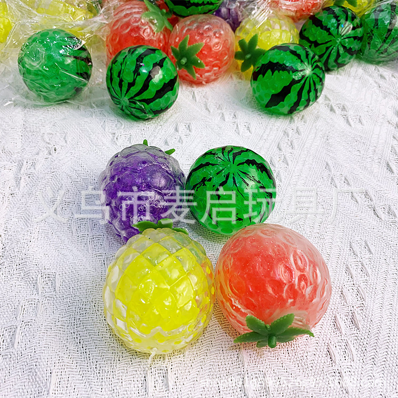 Juguete de descompresión fresa pellizco música descompresión bola niños niña mano pellizco simulación fruta curación regalo amasado sin deformación