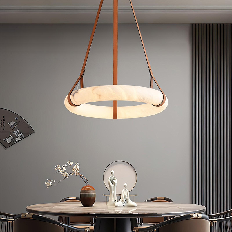 Lámpara de bronce moderna de piedra nublada sala de estar lujosa luz de diseño creativo bar comedor lámpara de estudio nórdica lámpara de dormitorio