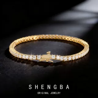 tennisbracelet爆款锆石网球链饰品女高级感时尚配饰满钻男士手链