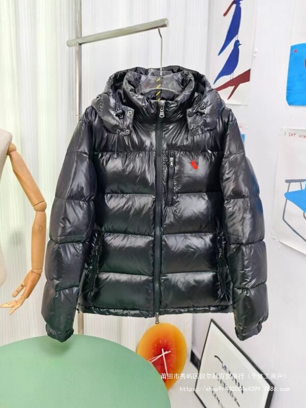 Polo Pony Embroidered down Jacket with Horse Embroidery, Winter Men's down Jacket