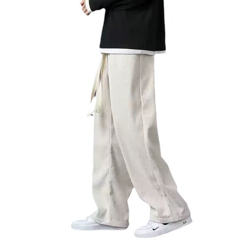 Men's Corduroy Pants Autumn/Winter Casual Long Pants Loose Straight Leg Thermal Autumn Sports Sweatpants