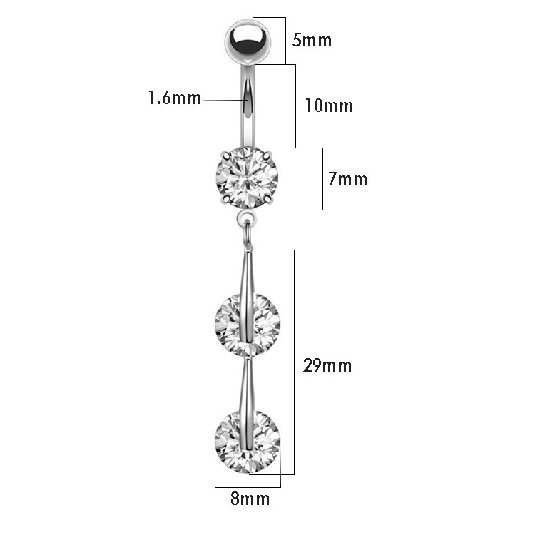 16G labret stud size and finish detail