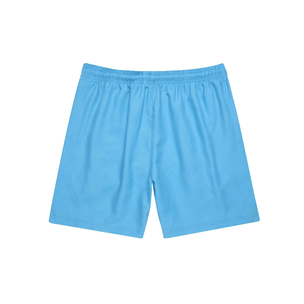 Thin Casual Printed Pants, Summer Sports Shorts, Deep Blue Mesh Outdoor Quarter Length Beach Pants For Men_voghion.com