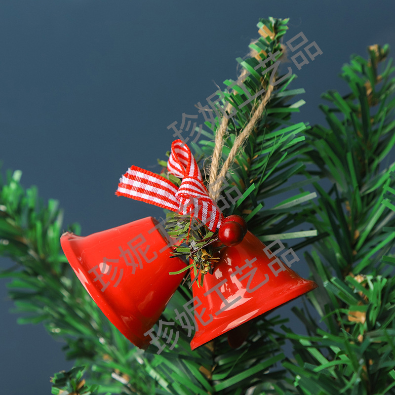 クリスマスツリーペンダント金属ラッパ鈴創意クリスマス鈴ペンダント休日家庭装飾鈴部品|undefined