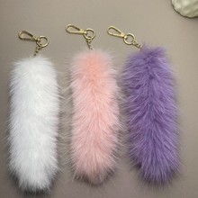 仿狐狸毛挂件包包饰品配件毛绒道具仿狐狸尾巴汽车钥匙扣百搭挂饰