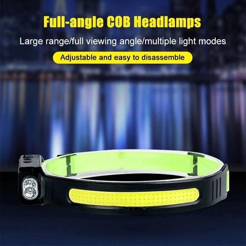 Cross-border new silicone sensor headlight Type-C rechargeable outdoor running and cycling portable floodlight LED headlight