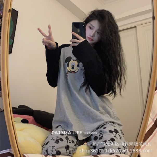 더블 롱 머플러 미키