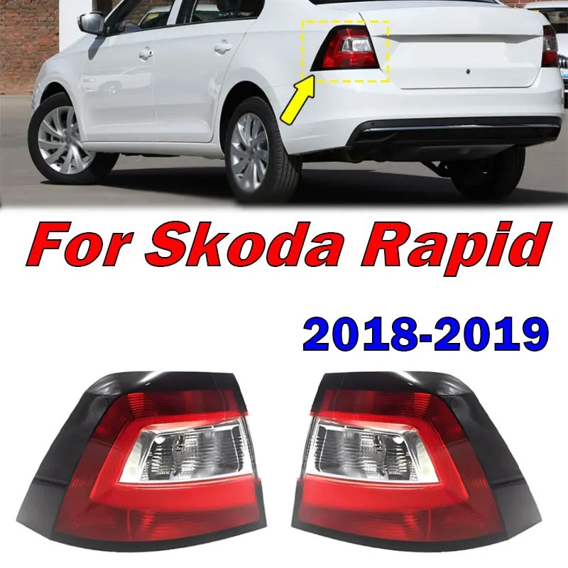 For Skoda Superb 2018 2019 Car Rear Tail Light Brake Light Reversing Fog Lamp Taillight Shell