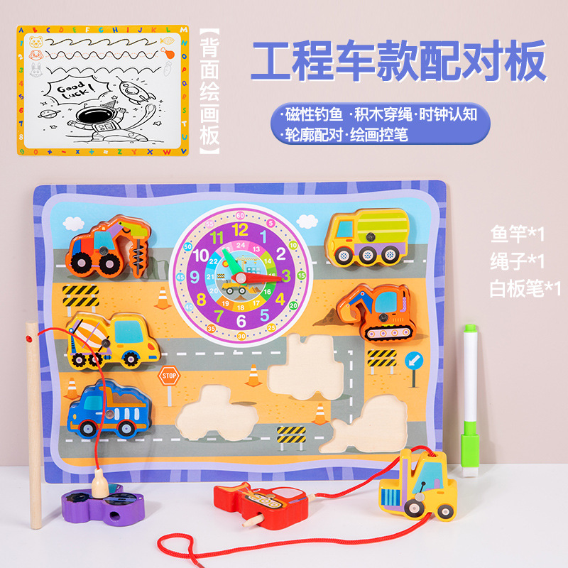 Juguetes de rompecabezas tridimensionales de madera, niños, números cognitivos, letras, frutas, formas de animales, bloques de construcción, educación temprana divertida