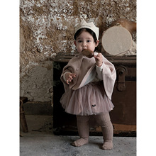 婴童假两件打底裙裤2025春秋新款无骨连裤袜女宝宝蓬蓬网纱公主裙