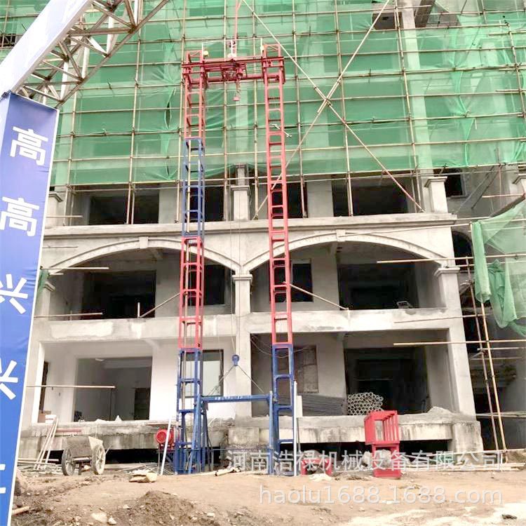 楼房建筑施工垂直物料龙门架 提升机 龙门架施工升降机楼体