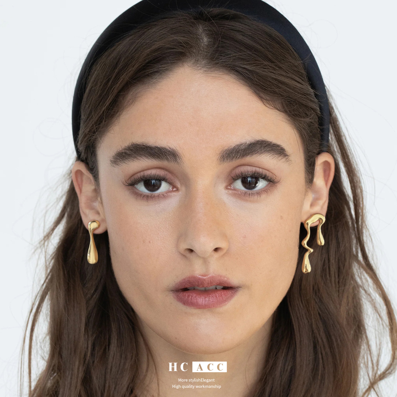 amazon-cross-border-new-liquid-irregular-geometric-earrings-sweet-cool-style-personality-design-simple-water-drop-earrings