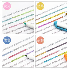 Japan ZEBRA Zebra WKT7 Fluorescent Marker Journal Set: Pastel | Dark | Harmonious | Sunny Shades—5 Vibrant Colors