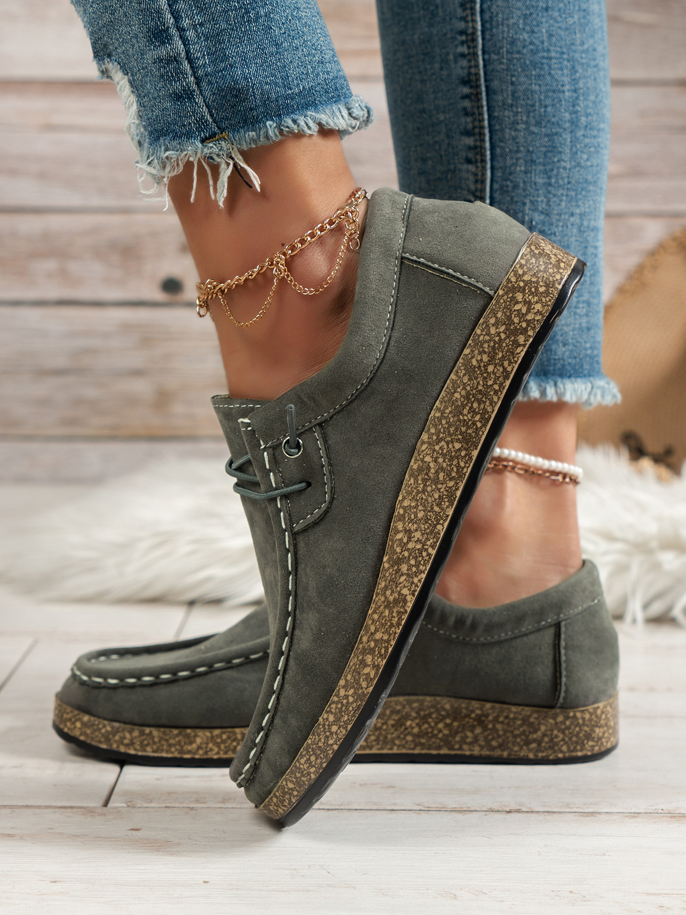 2024 new plus size women's shoes with flat bottom and elastic band lazy feet, casual single shoe for one foot_voghion.com