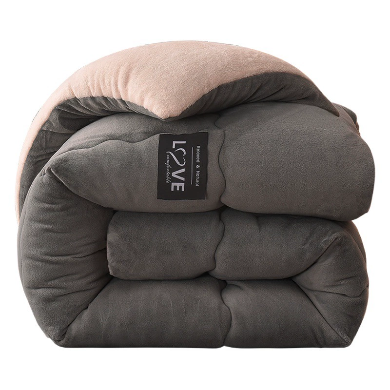 Зимнее одеяло из овечьей шерсти, зимнее одеяло с дополнительным флисом и утолщением для тепла, хлопковое одеяло для зимы, одеяло из молочного вельвета для общежития, одинарное одеяло для спальни.
