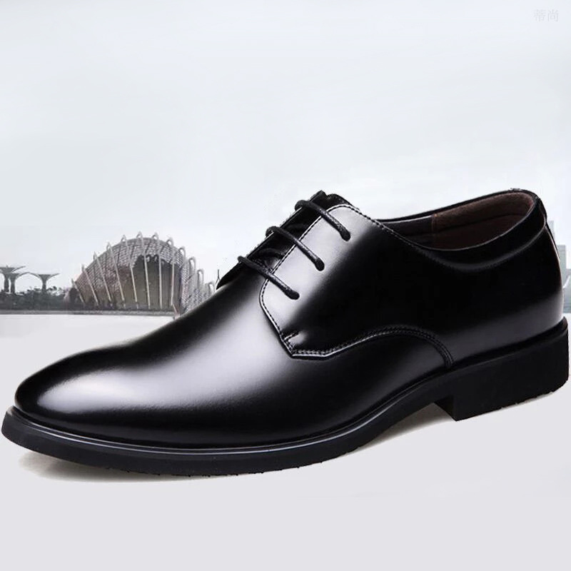 Chaussures de mariage en cuir suédé imperméables et décontractées pour hommes_voghion.com