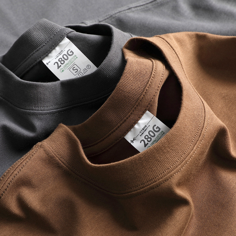 Pullover Short-Sleeved T-Shirt for Men, Sports Shirt, Base Layer Shirt, Inner Wear for Teenagers, Boys' Autumn Shirt, Men's Pure Cotton