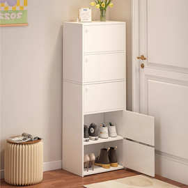 入户鞋柜家用门口小窄收纳柜2025新款宿舍出租房用多层防尘鞋架子