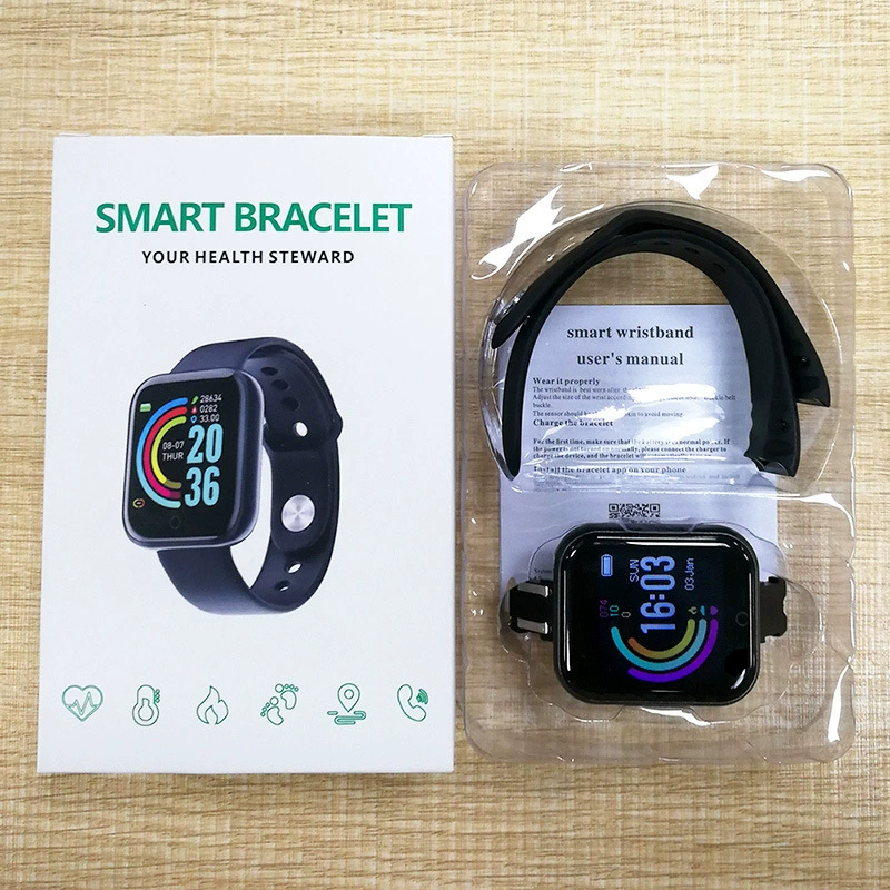 Smartwatch D20, 1.44" touchscreen, heart‑rate & blood‑pressure monitoring, Bluetooth