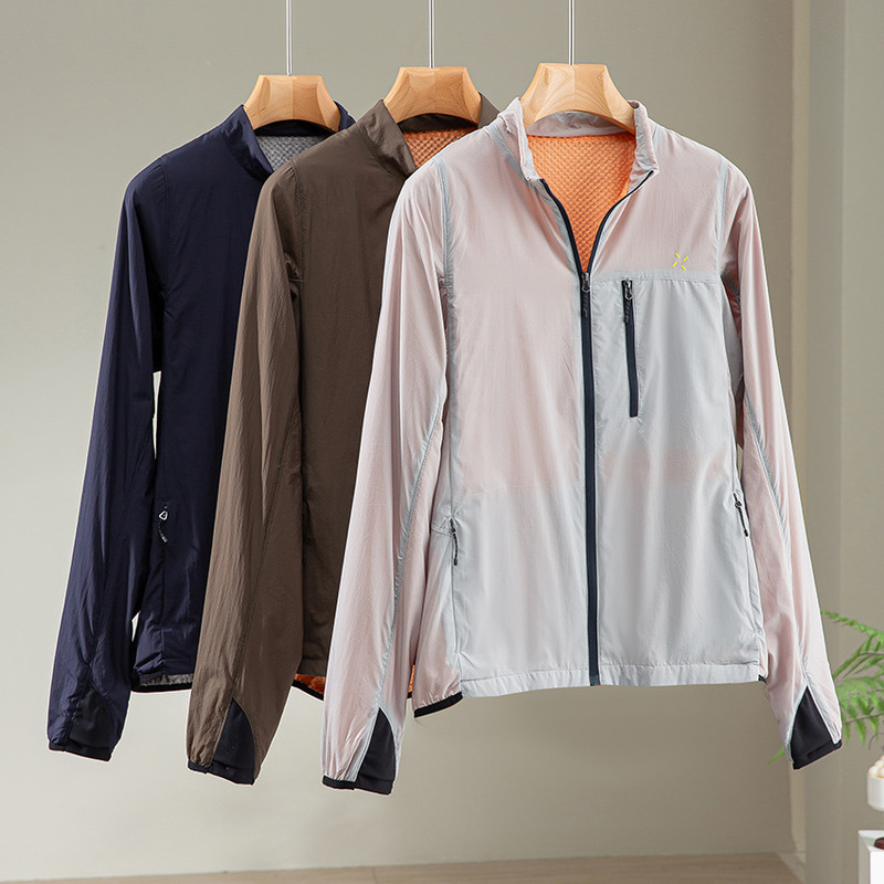 Lightweight, skin-friendly, windproof, warm, fleece-lined outdoor jacket for women, loose fit, stand-up collar, casual, breathable, autumn and winter women's clothing