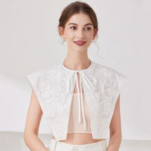 新款衬衫棉花边小披肩女斗篷夏季白色防晒配裙子假领子跨境厂家批发