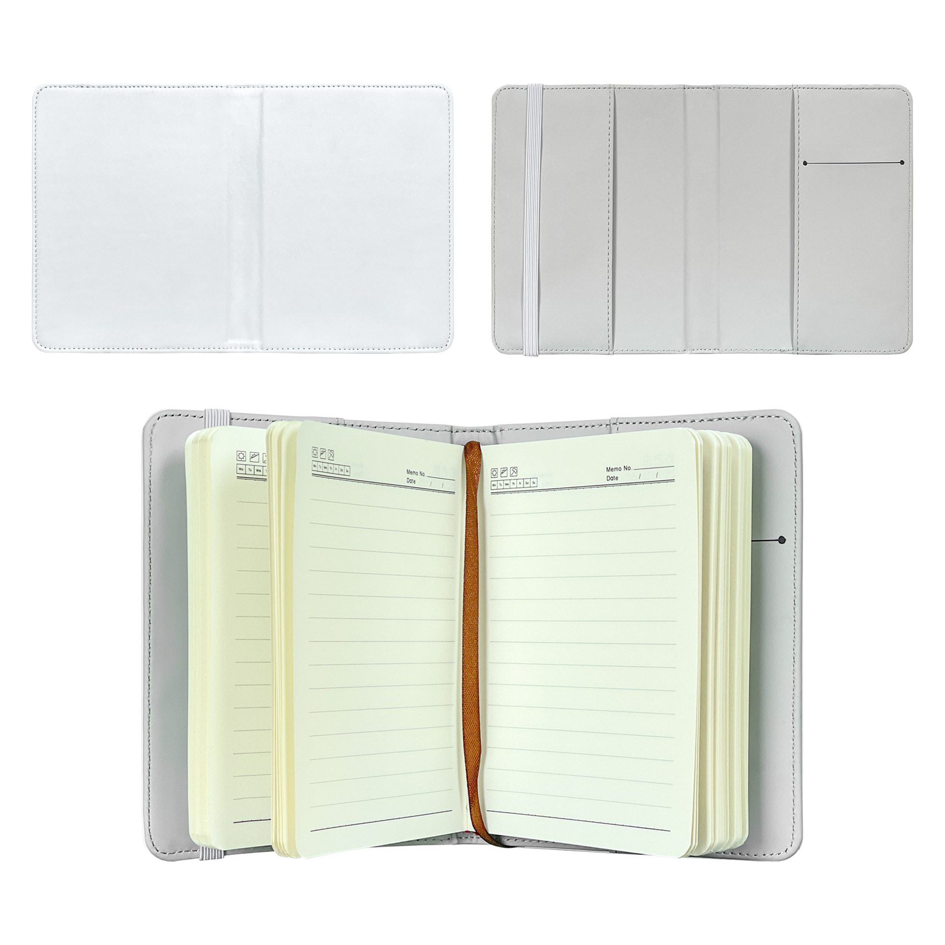 Suministro directo de fábrica de la cubierta del portátil de transferencia de calor con este núcleo sublimación A4 A5 A6 bloc de notas de cuero PU en blanco