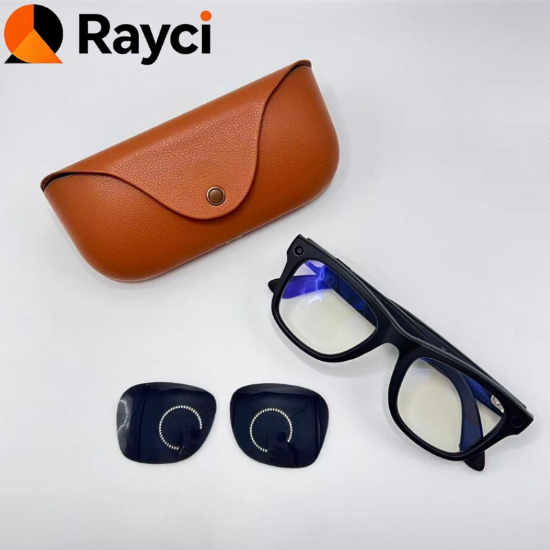 Huaqiangbei's best-selling smart AI glasses MT5, 8MP camera, cutting-edge technology, comes with a leather case and charging case, AI translation