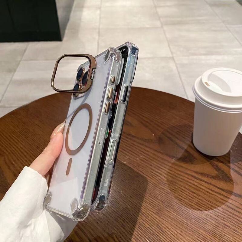 iPhone17 Pro Max対応 四隅エアクッション耐衝撃 Apple 16用スマホケース レンズ付きメタルスタンド 高品質|undefined