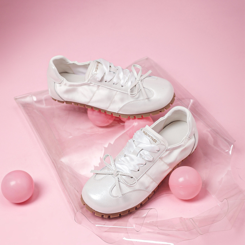 [Chaobunan] 2025 primavera nuevo zapato de sola suave satin plano deportivo casual ballet zapatos de entrenamiento para mujeres