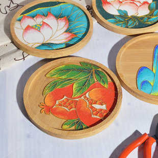 Traditional Cloisonné Enamel Painting Handmade Material Package Coaster for Beginners and Entry-Level Students in Intangible Cultural Heritage Activities
