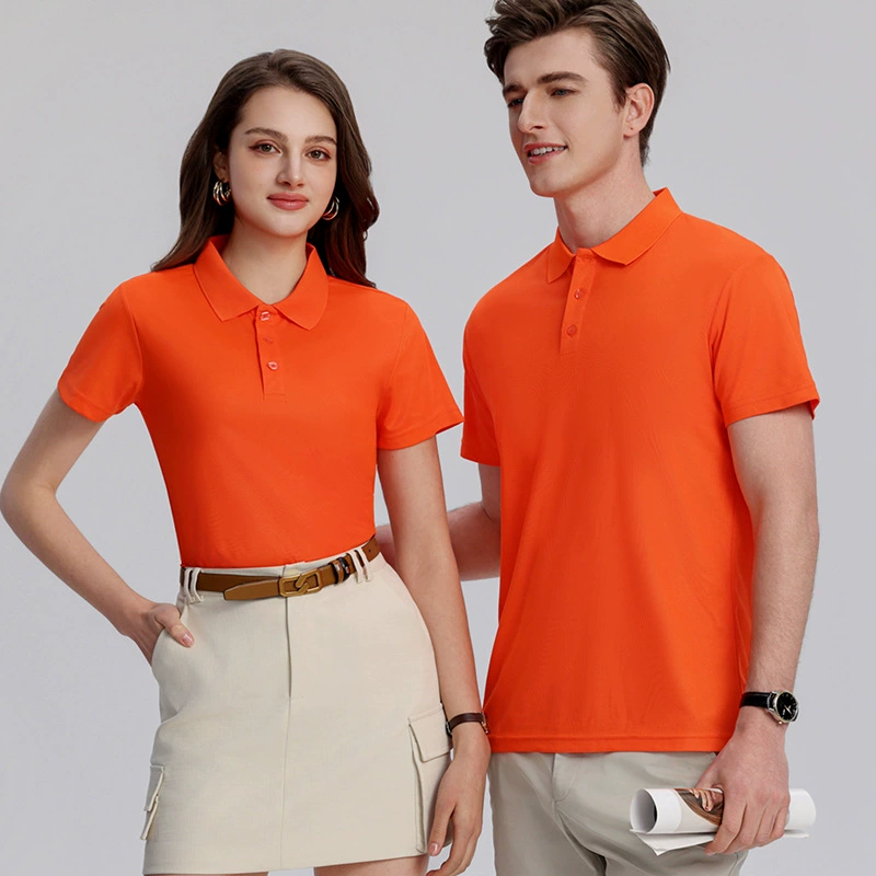 Летний азиатско-европейский код сплошной цвет футболка с короткими рукавами на заказ LOGO внешняя торговля отворот рубашка POLO рабочая одежда рекламная рубашка печать